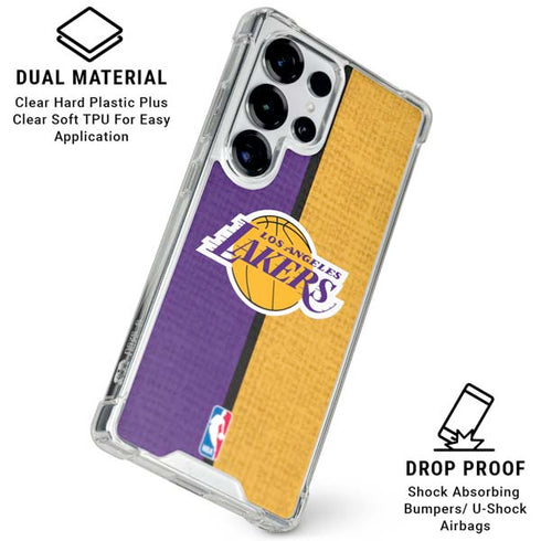 NBA Los Angeles Lakers Canvas Galaxy S25 Ultra Clear Case